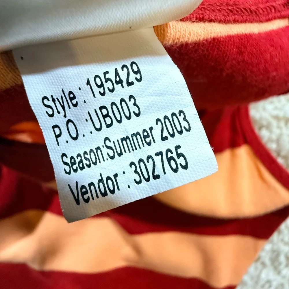 Y2K Vintage 2003 Old Navy Striped Spaghetti Strap Tank Top 7 Summer Nostalgic